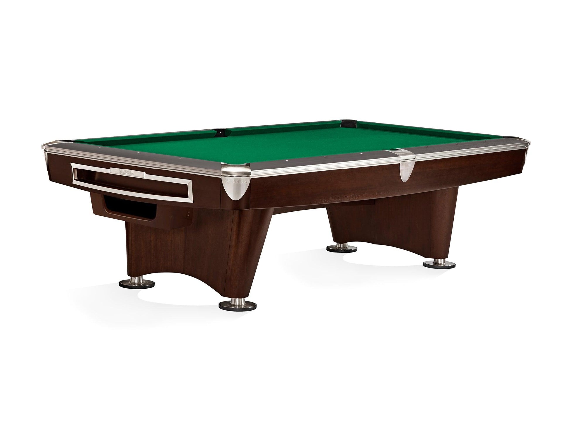 Brunswick Gold Crown VI 9ft American Pool Table With Gully Return - Two Tone Walnut and Espresso - Games Room