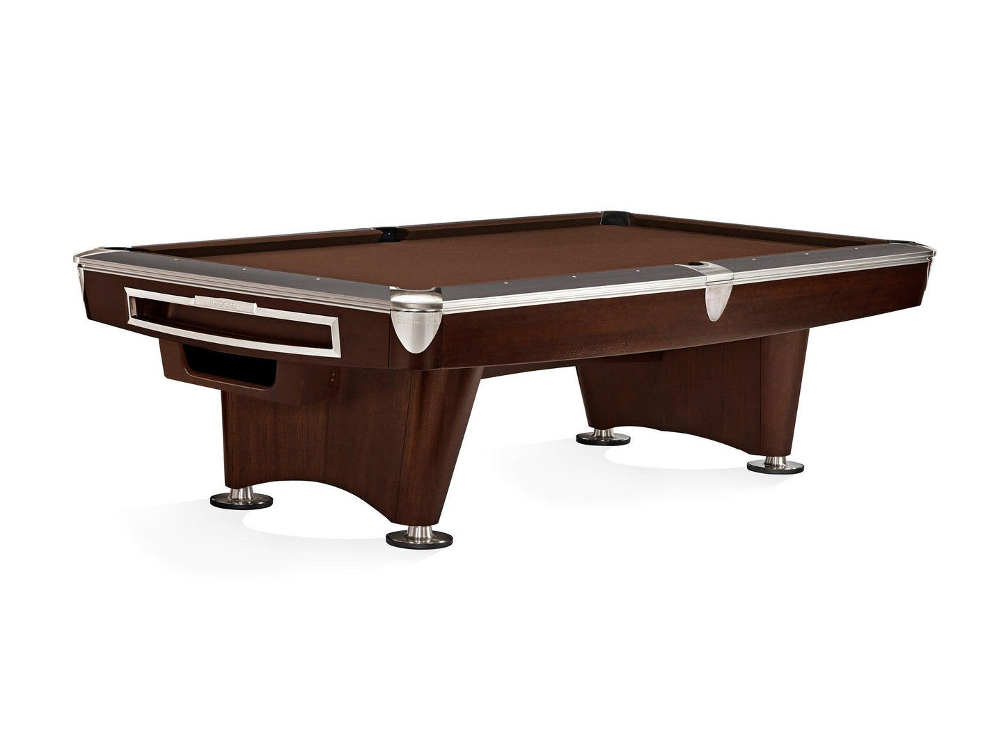 Brunswick Gold Crown VI 9ft American Pool Table With Gully Return - Two Tone Walnut and Espresso - Games Room