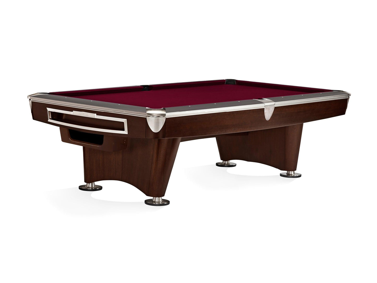 Brunswick Gold Crown VI 9ft American Pool Table With Gully Return - Two Tone Walnut and Espresso - Games Room