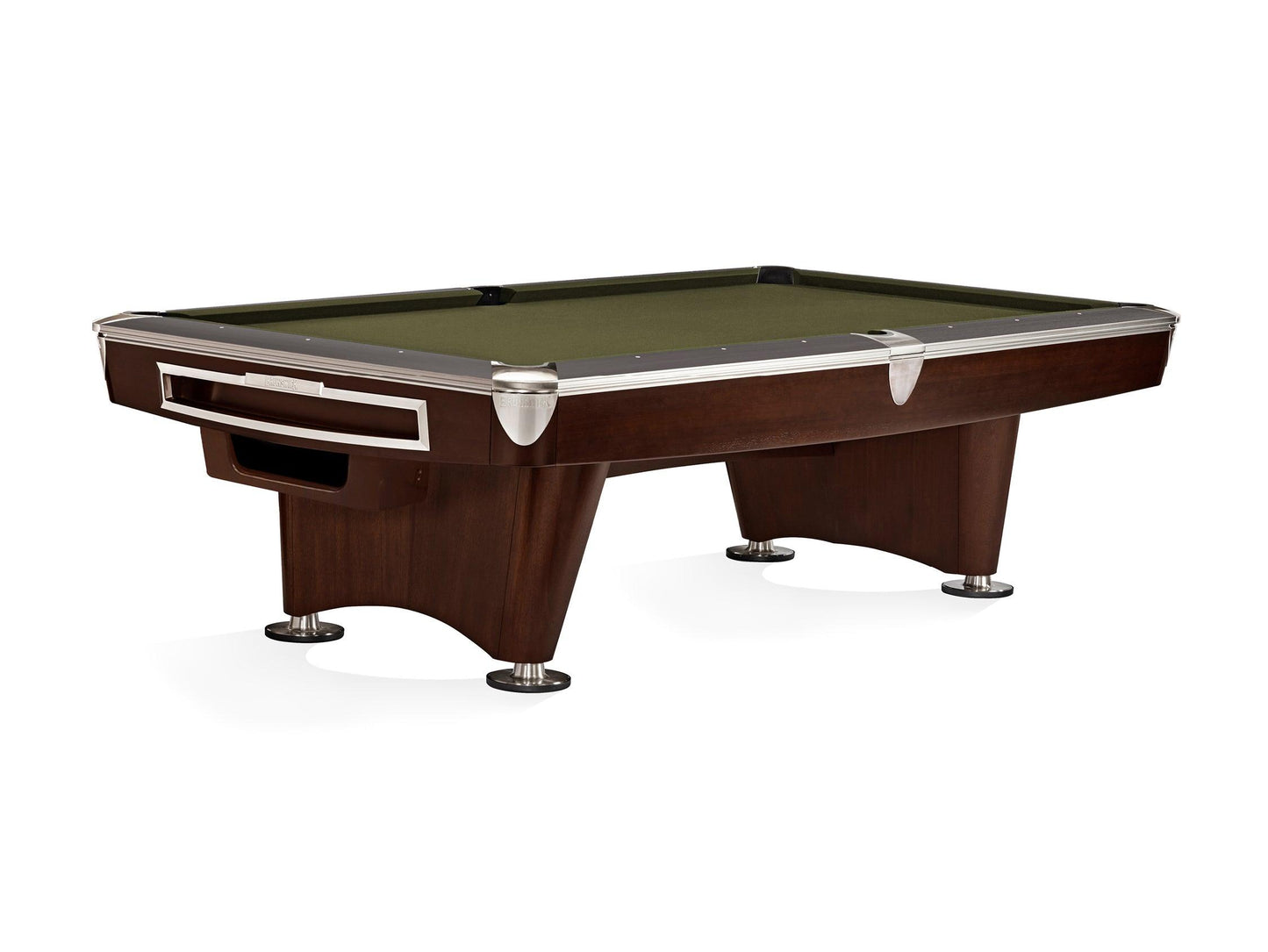Brunswick Gold Crown VI 9ft American Pool Table With Gully Return - Two Tone Walnut and Espresso - Games Room