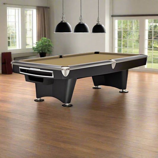 Brunswick Gold Crown VI 9ft American Pool Table With Gully - Matte Black