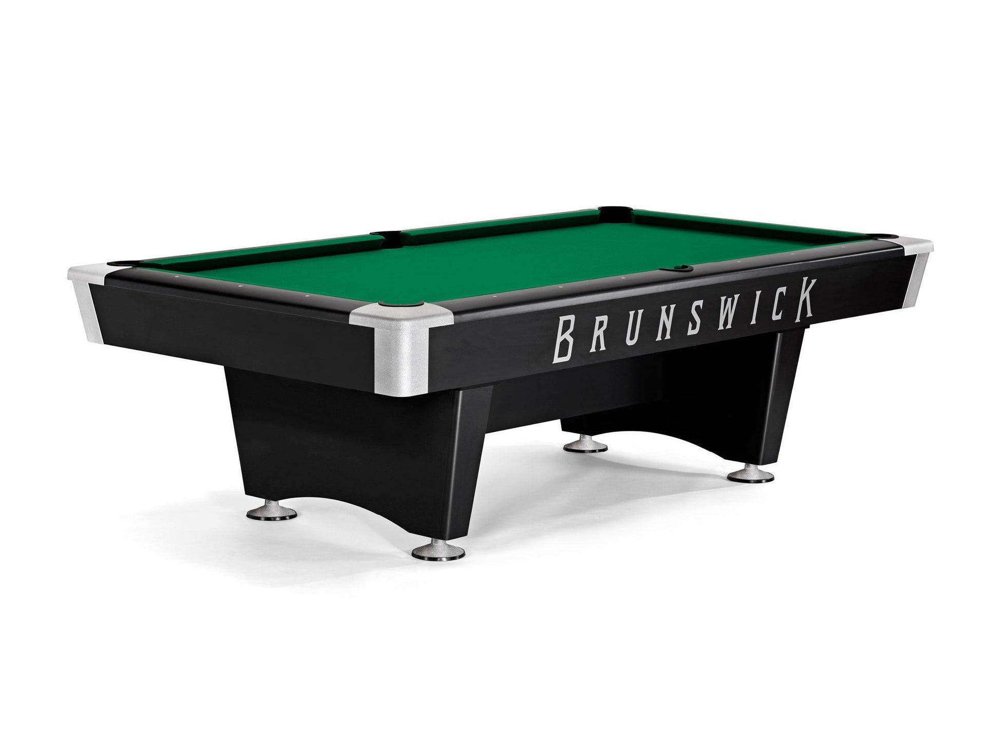 Brunswick Black Wolf Pro 9ft American Pool Table With Drop Pocket - Matte Black - Games Room