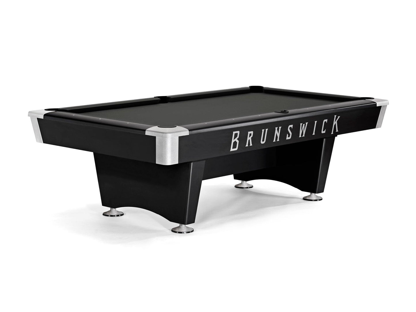 Brunswick Black Wolf Pro 9ft American Pool Table With Drop Pocket - Matte Black - Games Room