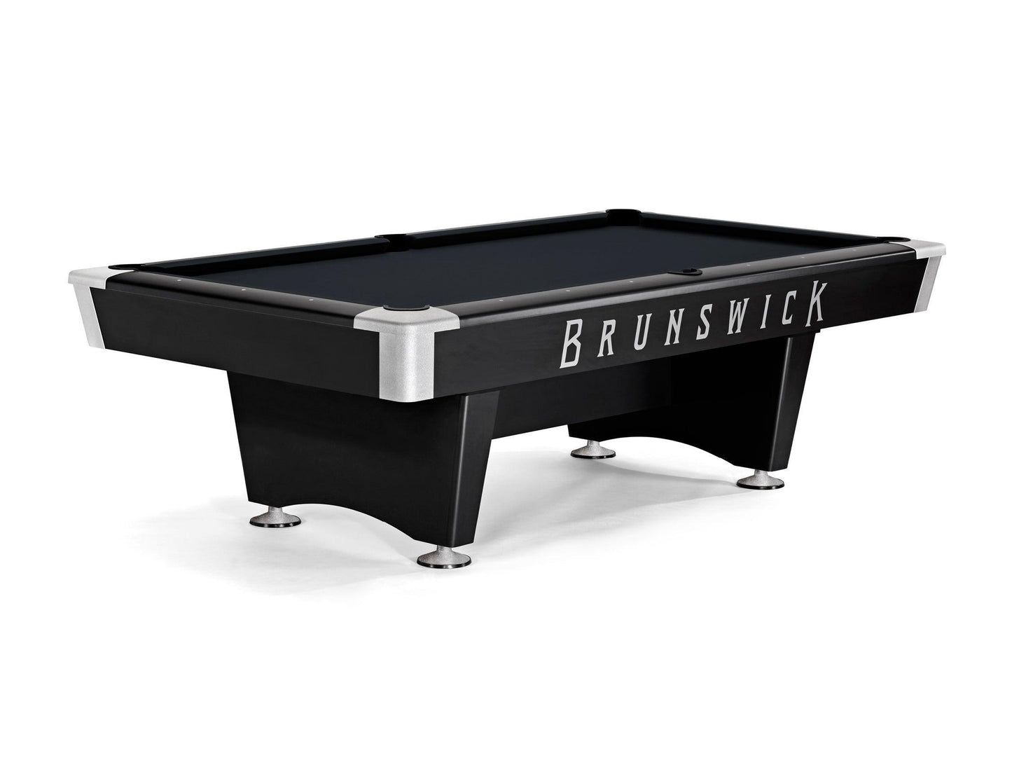 Brunswick Black Wolf Pro 9ft American Pool Table With Drop Pocket - Matte Black - Games Room