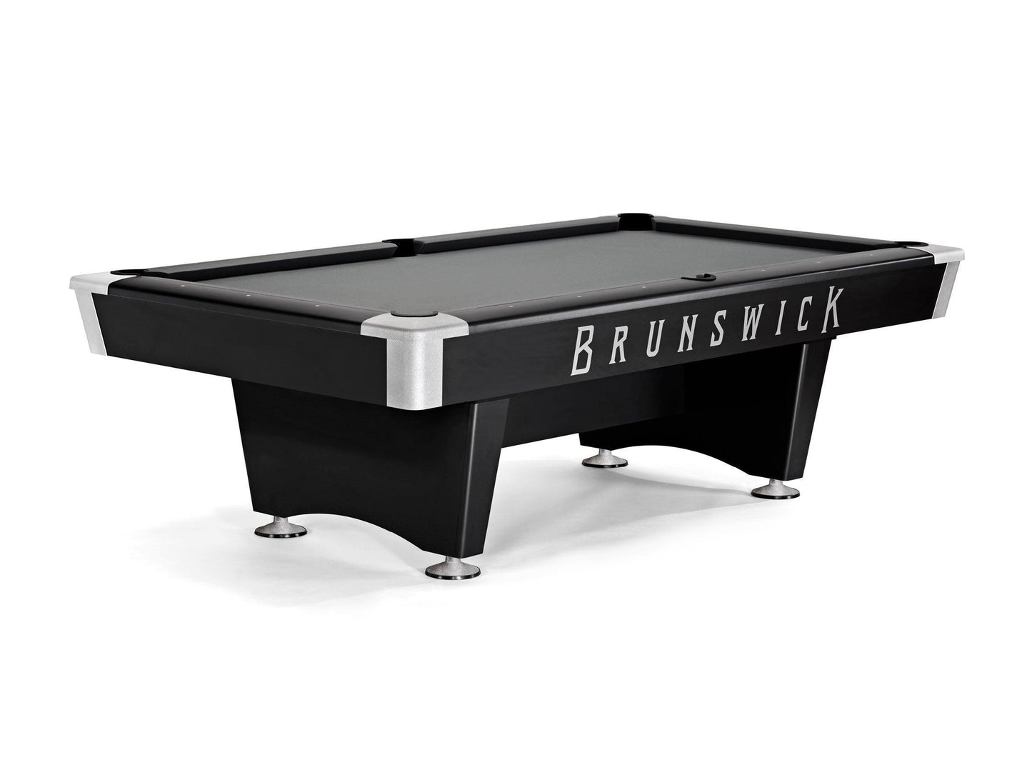 Brunswick Black Wolf Pro 9ft American Pool Table With Drop Pocket - Matte Black - Games Room