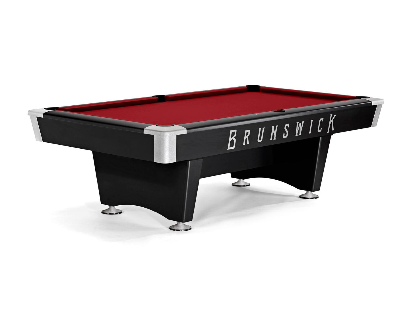 Brunswick Black Wolf Pro 9ft American Pool Table With Drop Pocket - Matte Black - Games Room