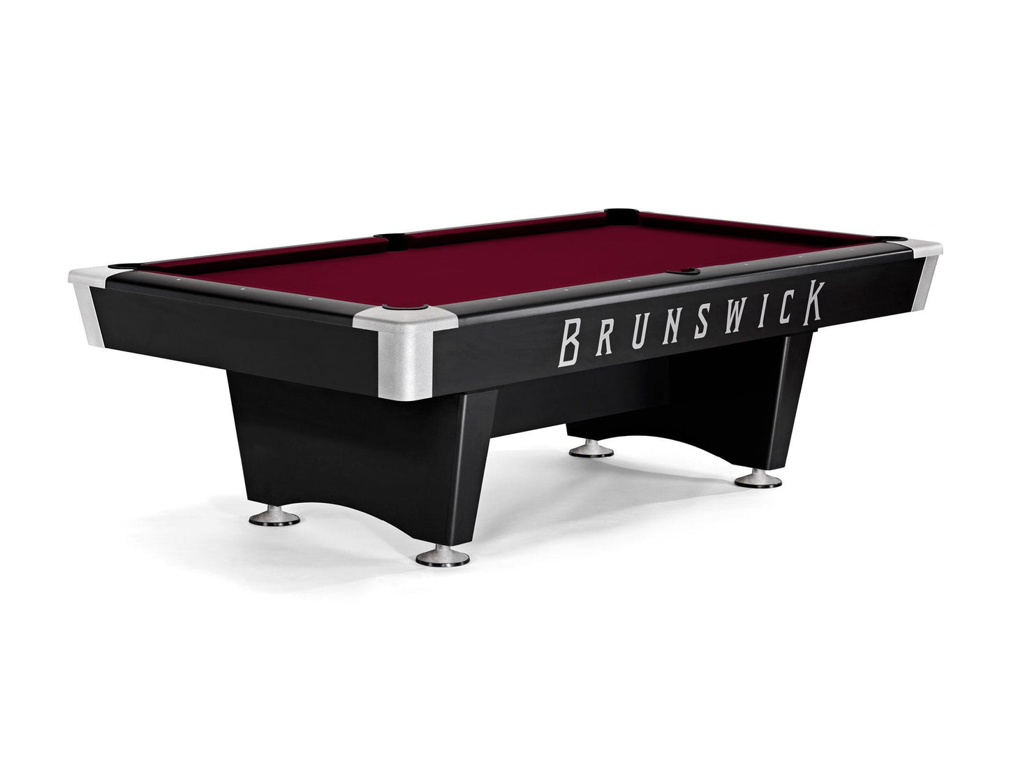 Brunswick Black Wolf Pro 9ft American Pool Table With Drop Pocket - Matte Black - Games Room