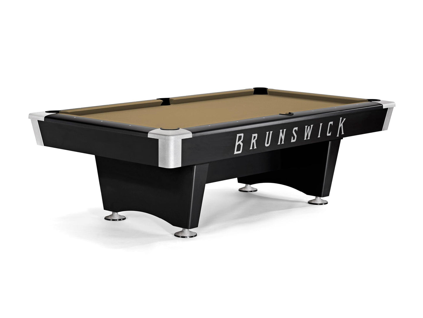 Brunswick Black Wolf Pro 9ft American Pool Table With Drop Pocket - Matte Black - Games Room