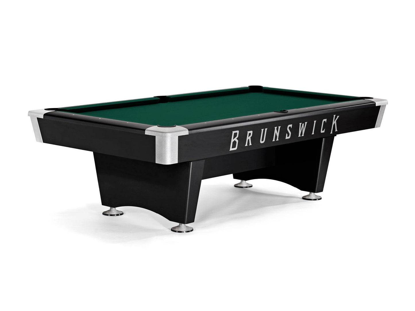 Brunswick Black Wolf Pro 9ft American Pool Table With Drop Pocket - Matte Black - Games Room