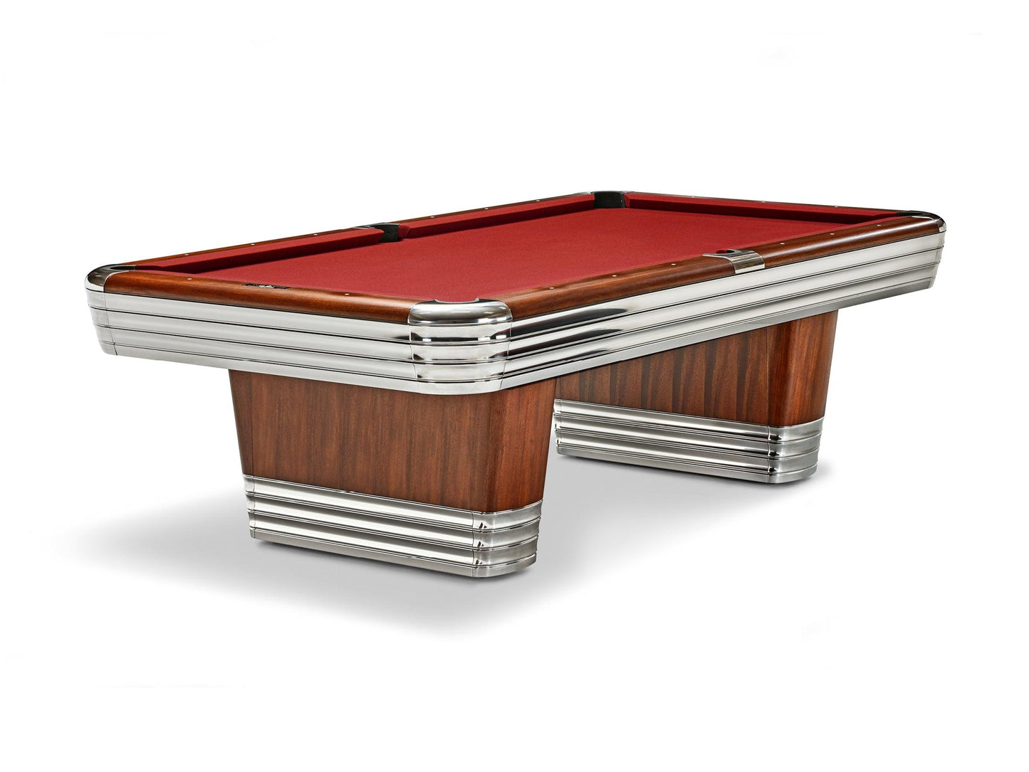Brunswick Centennial 9ft American Pool Table With Drop Pocket - Rosewood & Chrome - Games Room