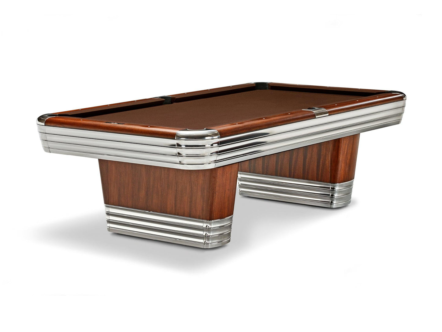 Brunswick Centennial 9ft American Pool Table With Drop Pocket - Rosewood & Chrome - Games Room