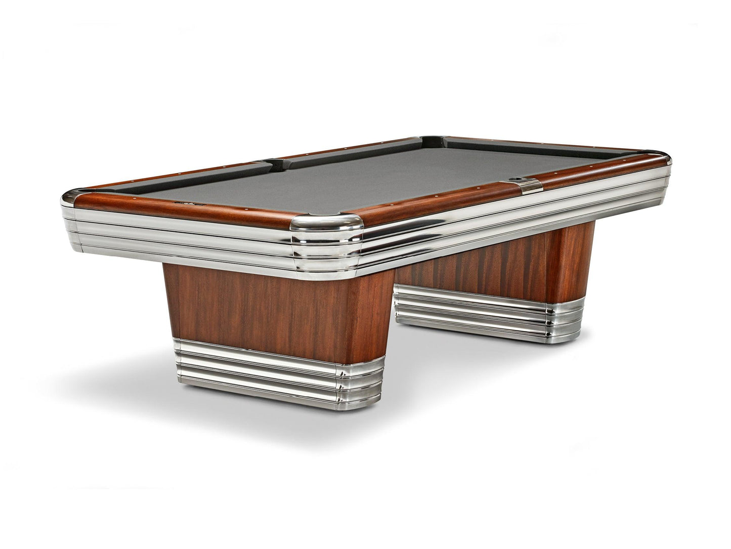 Brunswick Centennial 9ft American Pool Table With Drop Pocket - Rosewood & Chrome - Games Room