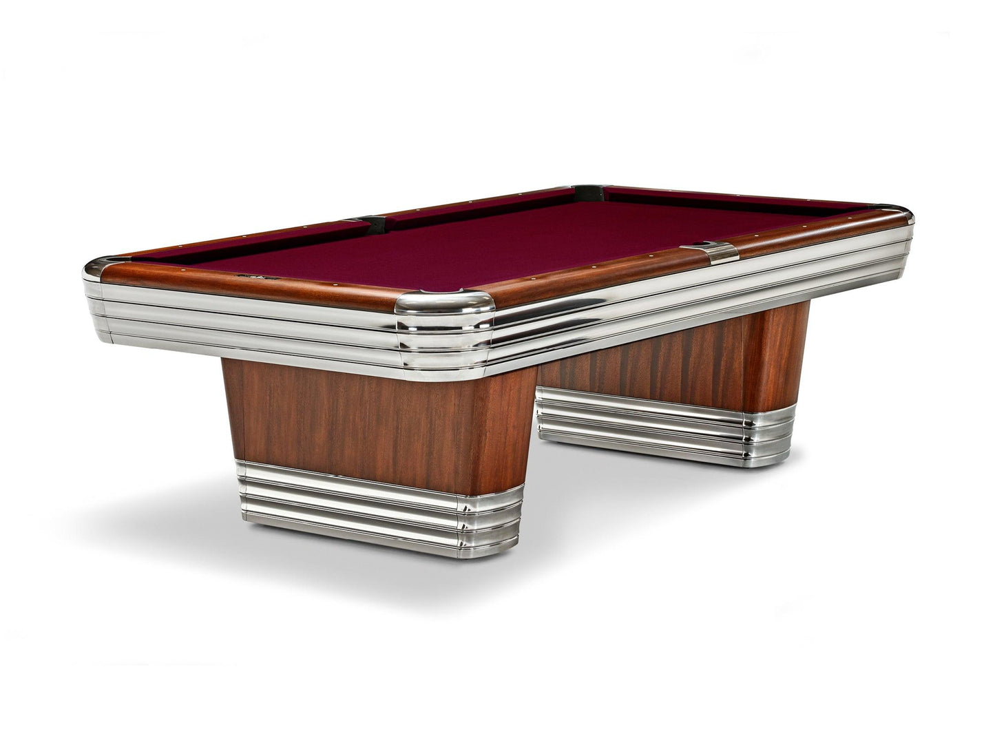 Brunswick Centennial 9ft American Pool Table With Drop Pocket - Rosewood & Chrome - Games Room