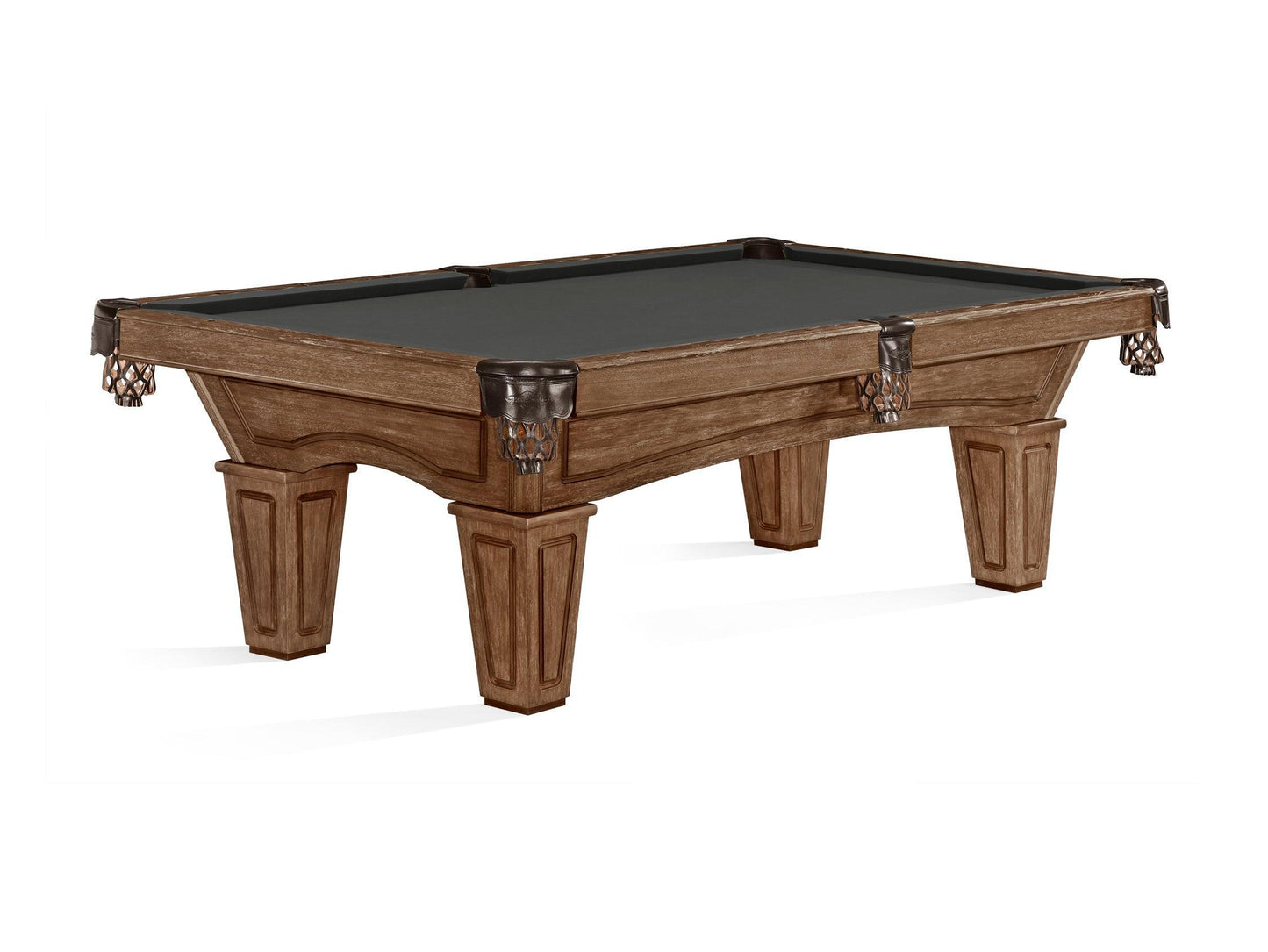 Brunswick Allenton 8ft American Billiards Table with Tapered Leg - Rustic Dark Brown - Games Room