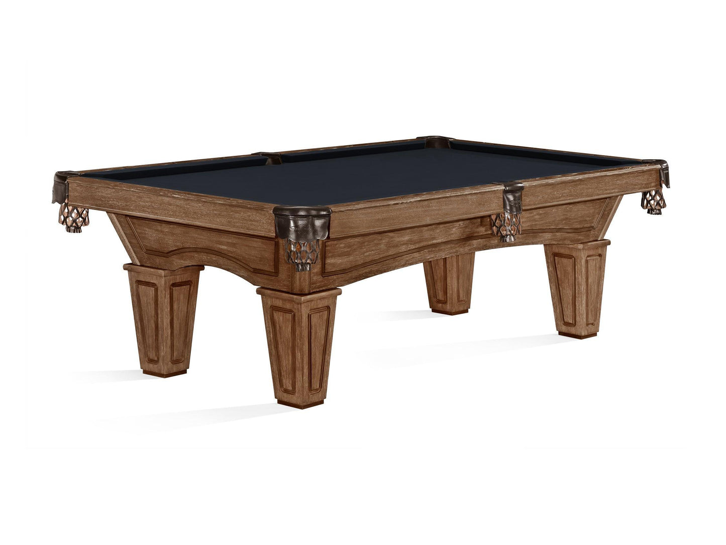 Brunswick Allenton 8ft American Billiards Table with Tapered Leg - Rustic Dark Brown - Games Room