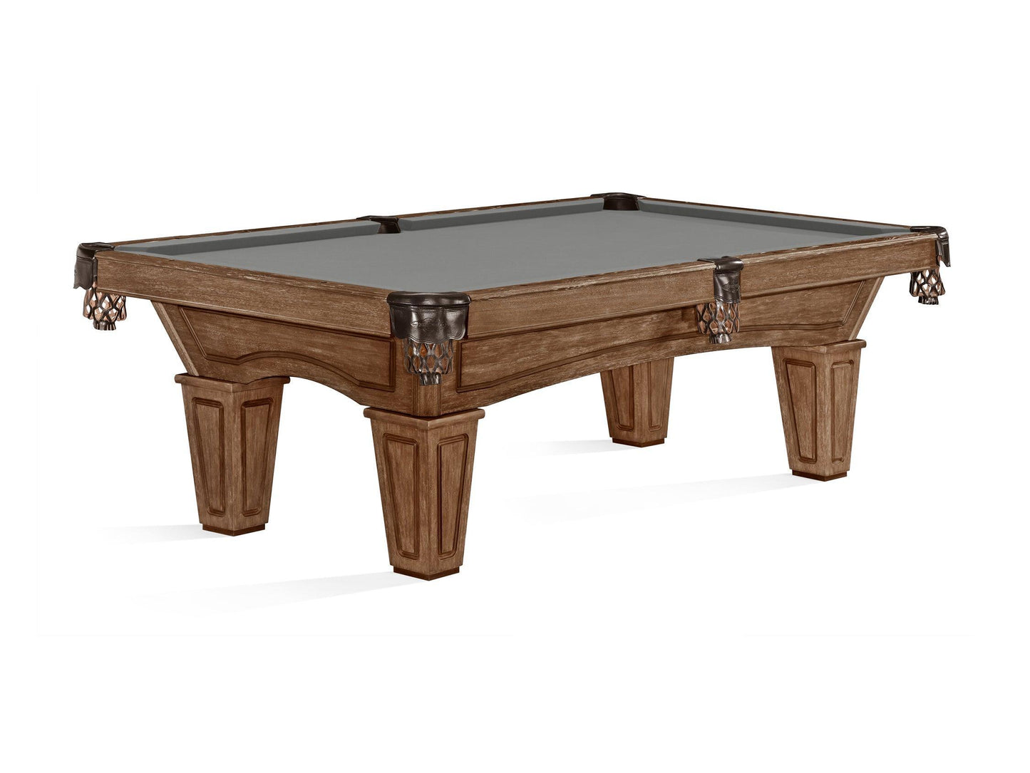 Brunswick Allenton 8ft American Billiards Table with Tapered Leg - Rustic Dark Brown - Games Room