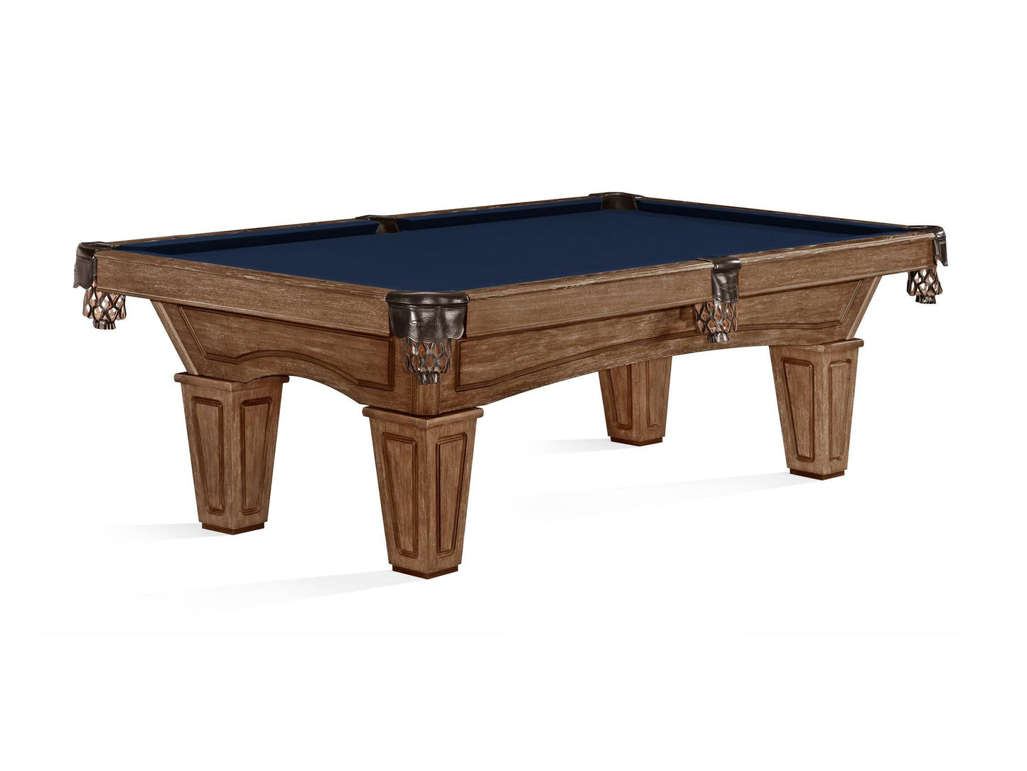 Brunswick Allenton 8ft American Billiards Table with Tapered Leg - Rustic Dark Brown - Games Room