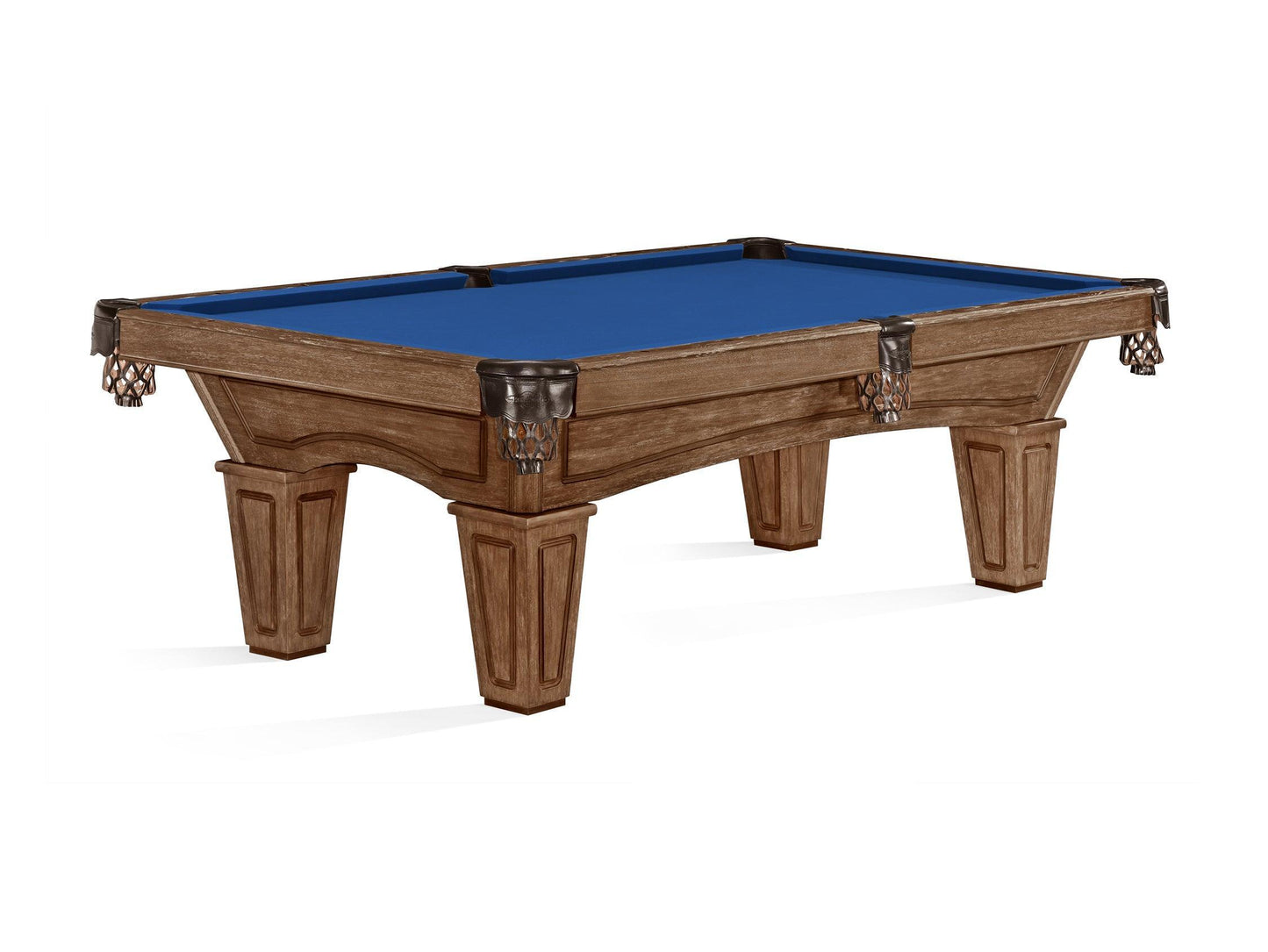 Brunswick Allenton 8ft American Billiards Table with Tapered Leg - Rustic Dark Brown - Games Room