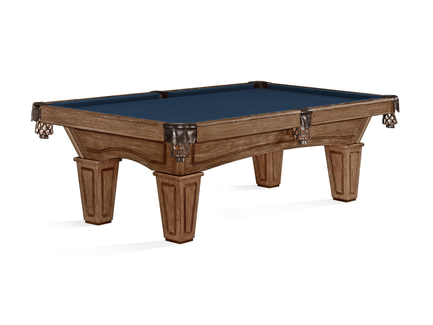 Brunswick Allenton 8ft American Billiards Table with Tapered Leg - Rustic Dark Brown - Games Room