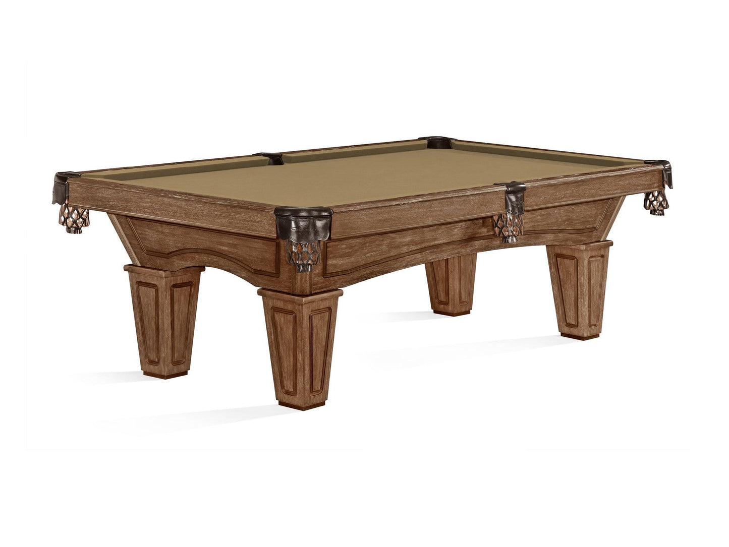Brunswick Allenton 8ft American Billiards Table with Tapered Leg - Rustic Dark Brown - Games Room