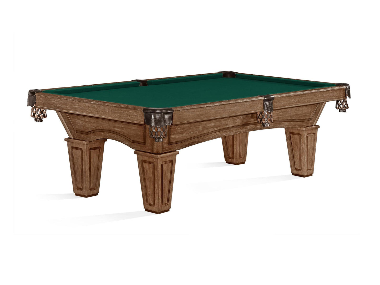 Brunswick Allenton 8ft American Billiards Table with Tapered Leg - Rustic Dark Brown - Games Room