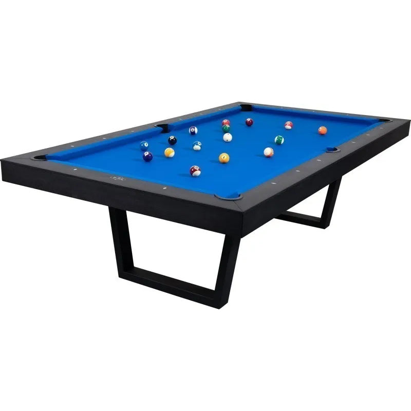 Buffalo Harlem 8ft American Pool Table With Dinning Top Conversion - Black Ash