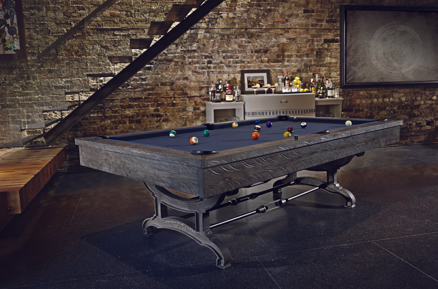 Brunswick Birmingham 8ft American Pool Table - Charcoal