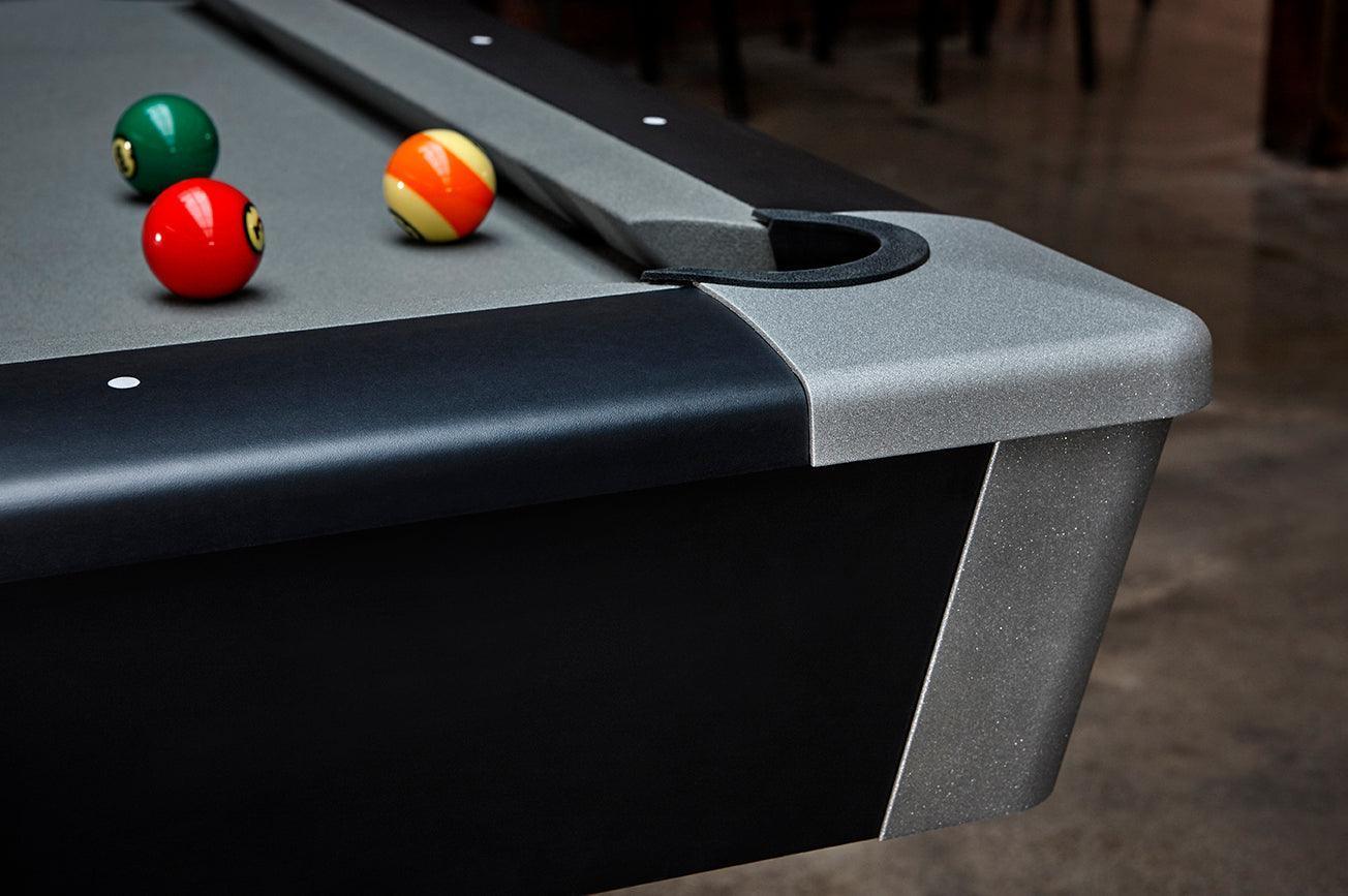 Brunswick Black Wolf Pro 9ft American Pool Table With Gully Return - Matte Black - Games Room