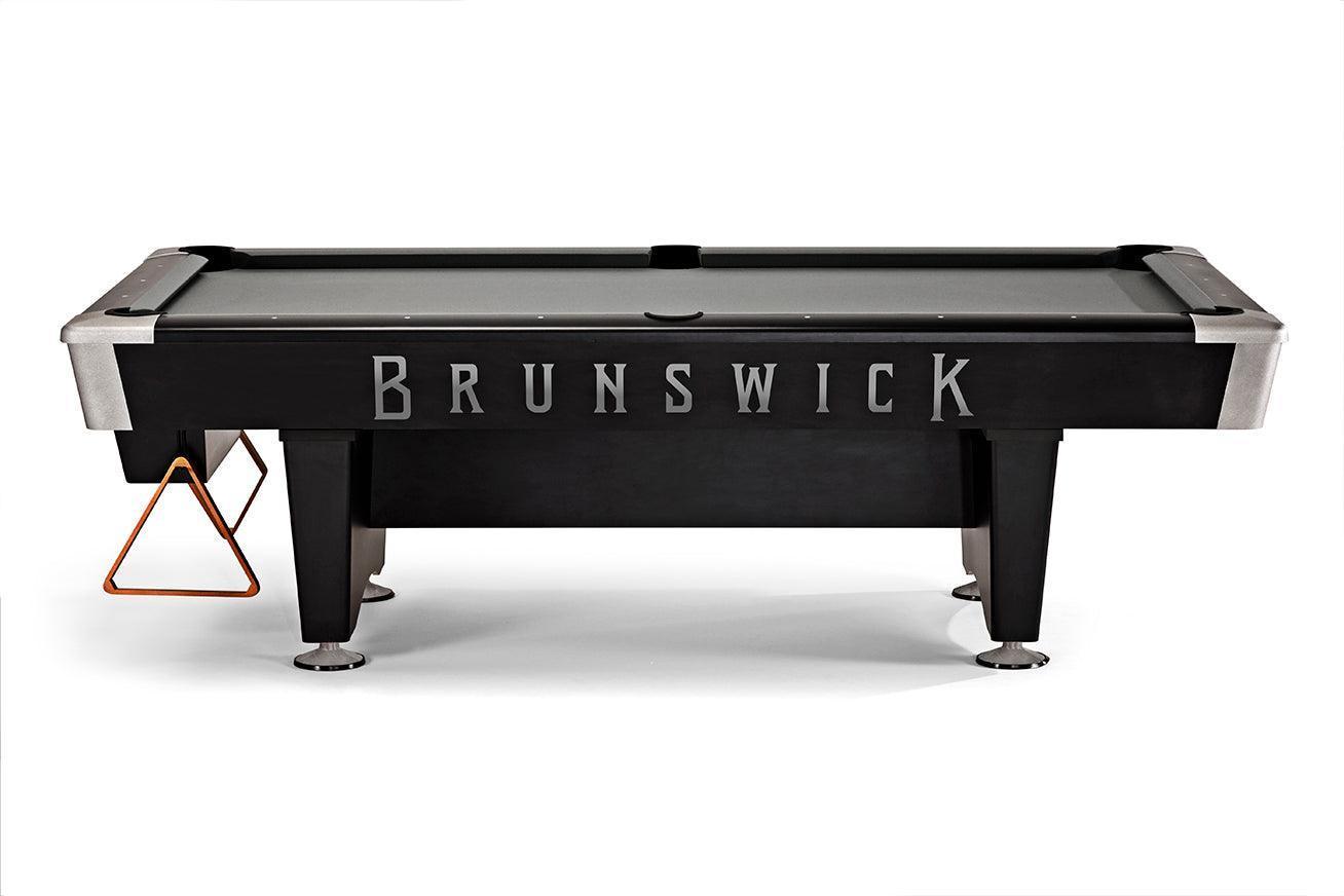 Brunswick Black Wolf Pro 9ft American Pool Table With Gully Return - Matte Black - Games Room