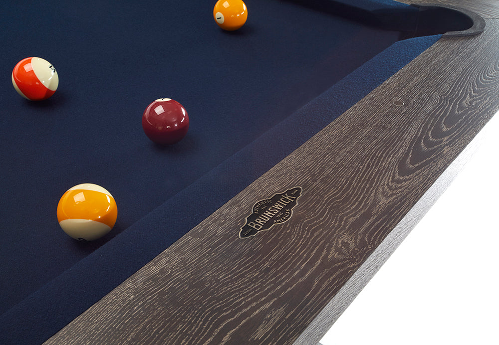 Brunswick Brescia 8ft American Billiards Table with Drop Pocket - Dark Charcoal