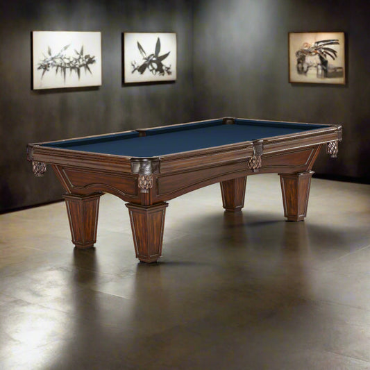 A traditional style Brunswick Glenwood American pool table.