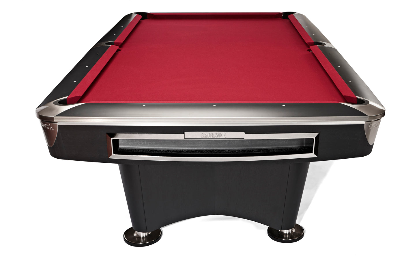 Brunswick Gold Crown VI 9ft American Pool Table With Drop Pocket - Matte Black