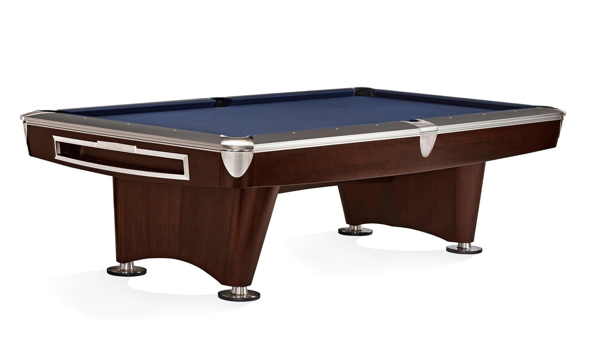 Brunswick Gold Crown VI 9ft American Pool Table With Gully Return - Two Tone Walnut and Espresso - Games Room