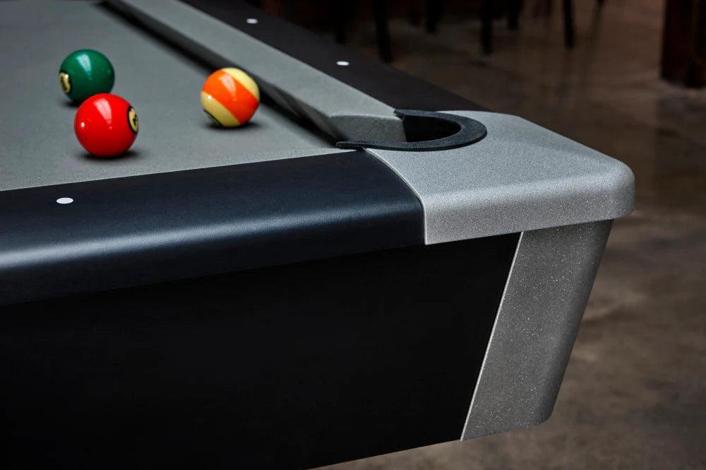 Brunswick Black Wolf Pro 9ft American Pool Table With Drop Pocket - Matte Black - Games Room