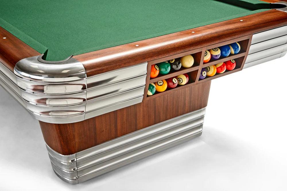 Brunswick Centennial 9ft American Pool Table With Drop Pocket - Rosewood & Chrome - Games Room