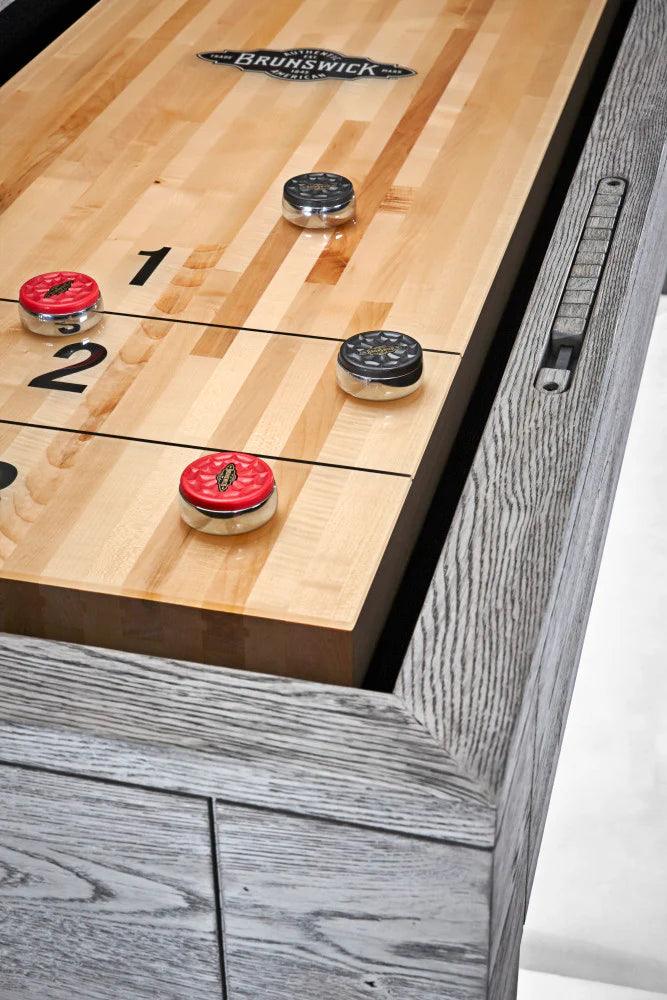 Brunswick Sanibel 12ft Shuffleboard Table - Rustic Grey - Games Room