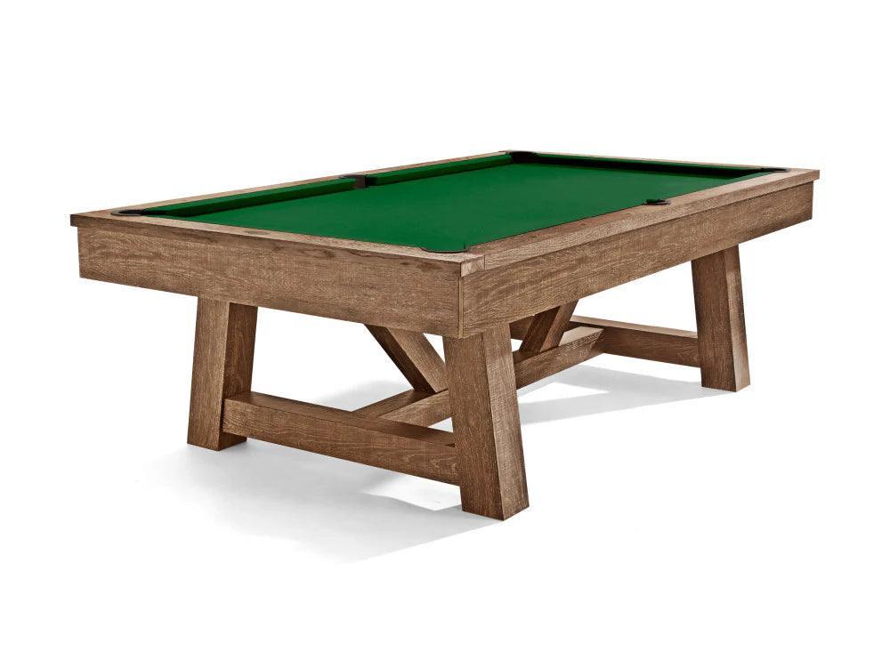 Brunswick Botanic 8ft American Pool Table - Rustic Dark Brown - Games Room