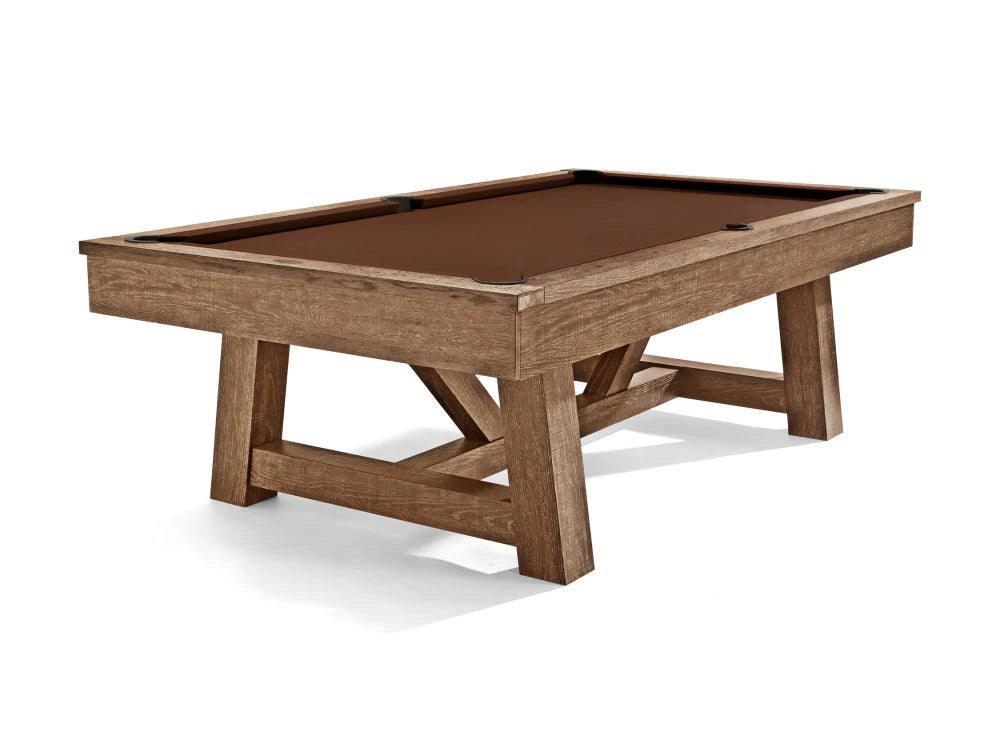 Brunswick Botanic 8ft American Pool Table - Rustic Dark Brown - Games Room