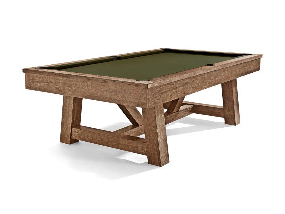 Brunswick Botanic 8ft American Pool Table - Rustic Dark Brown - Games Room