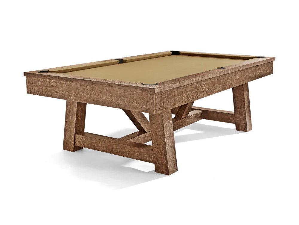 Brunswick Botanic 8ft American Pool Table - Rustic Dark Brown - Games Room